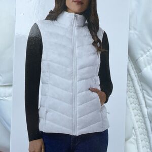 32 Degrees Women's L Vest White Nylon e0894